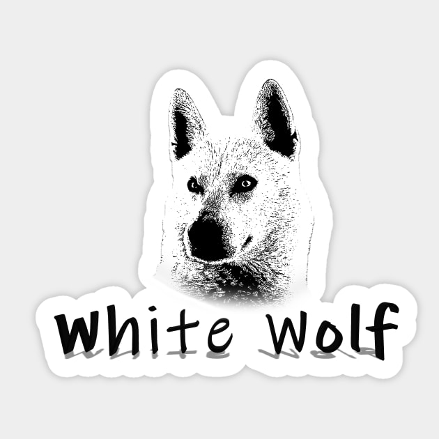 White Wolf Sticker by Mihadom